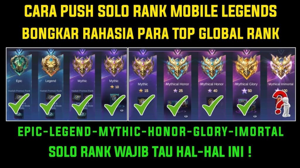 10 Rahasia Push Rank Cepat di Mobile Legends Terbaru 2025