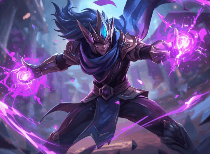 Hero mage Mobile Legends dengan damage besar dan efek sihir kuat