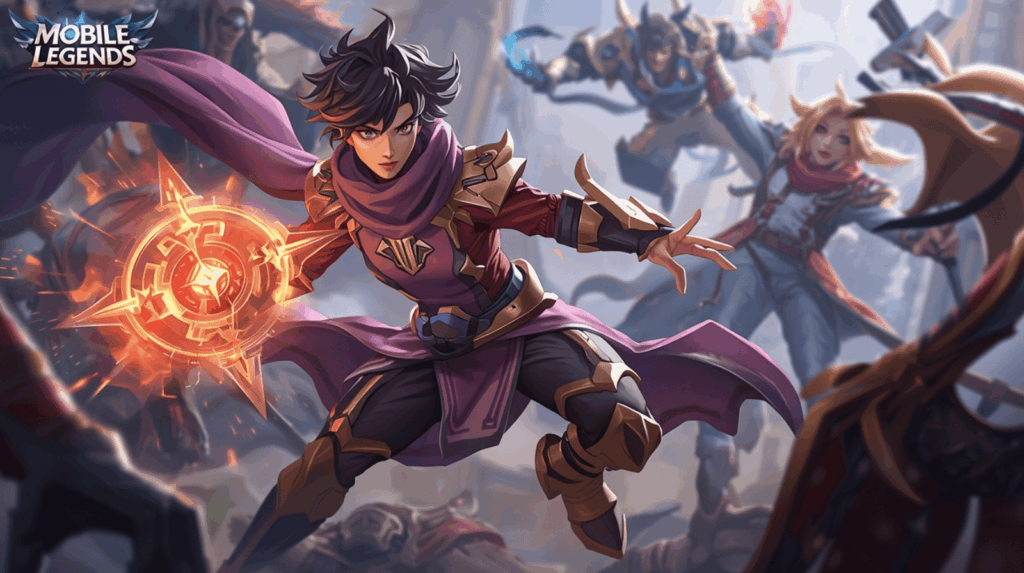 Hero Mobile Legends menggunakan item counter saat team fight