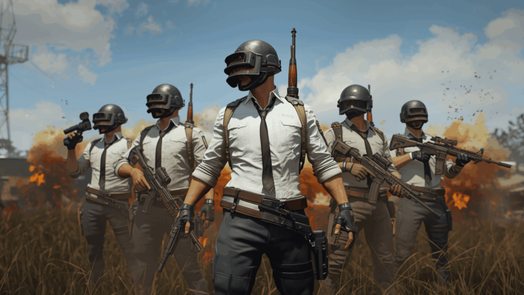 Tim PUBG menyusun strategi push rank