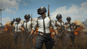Tim PUBG menyusun strategi push rank
