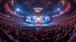 Pertandingan Mobile Legends M7 di stadion penuh penonton